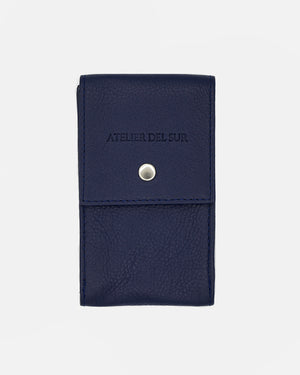 Blue Leather Watch Pouch