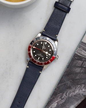 tudor GMT pepsi with Blue Leather Watch Strap