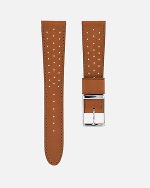 Brown Racing Leather Watch Strap
