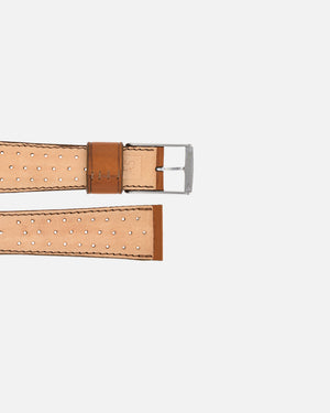 Brown Racing Leather Watch Strap