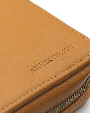 Honey Brown Leather Folio For Ten Watches
