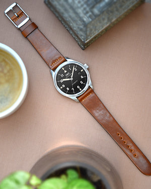 IWC mark 18 on Natural Brown Leather Watch Strap