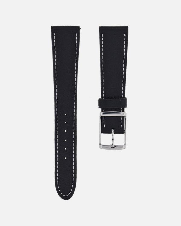 High Quality Soft Black Color Genuine Leather Two Long Straps
