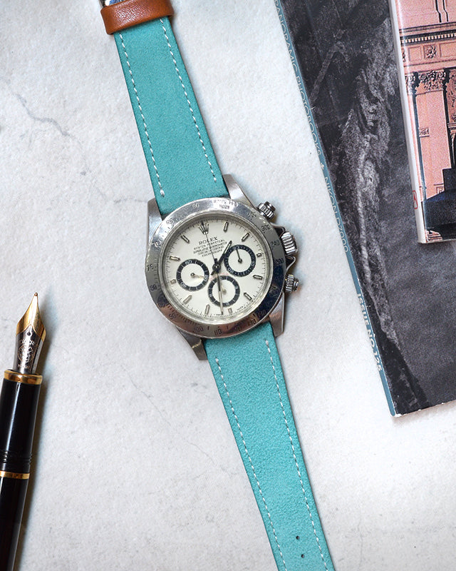 Suede Turquoise Watch Strap