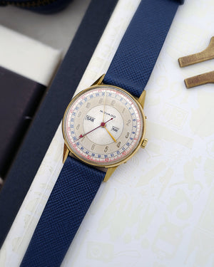 Navy Blue Stitchless Saffiano Watch Strap