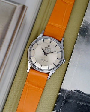 Stitchless Matte Tangerine Square Scale Alligator Strap