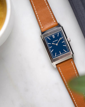 reverso with leather watch strap