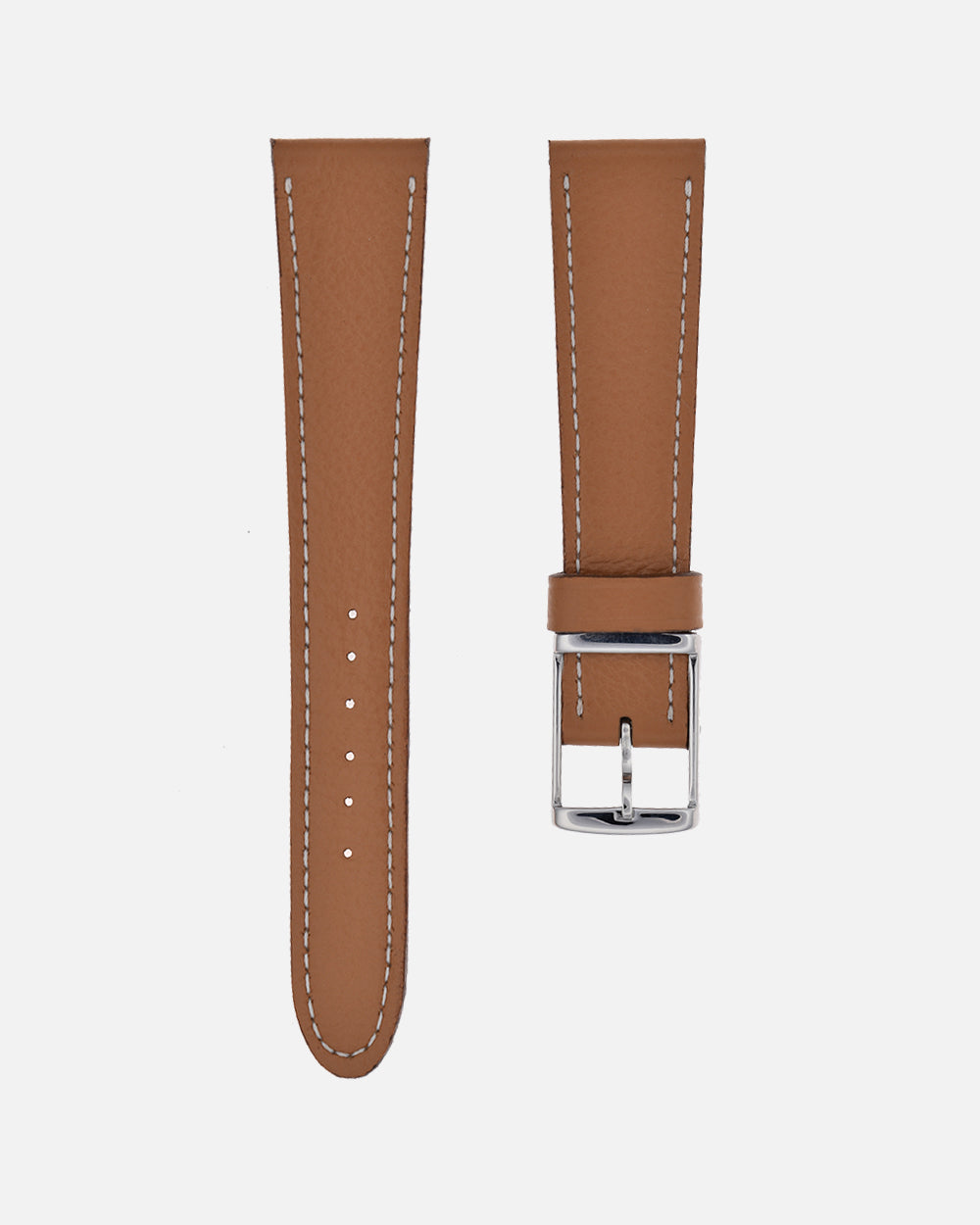 20mm Tan Textured Calf Leather Watch Band