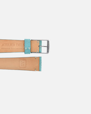 Turquoise Suede Minimal Stitch Watch Strap