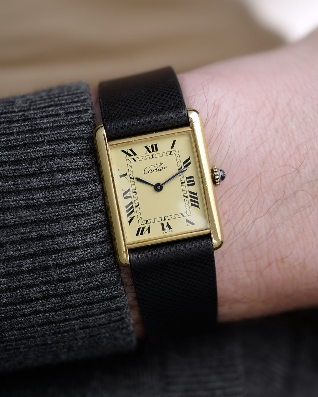 Deep Black Stitchless Saffiano Watch Strap Atelier del Sur