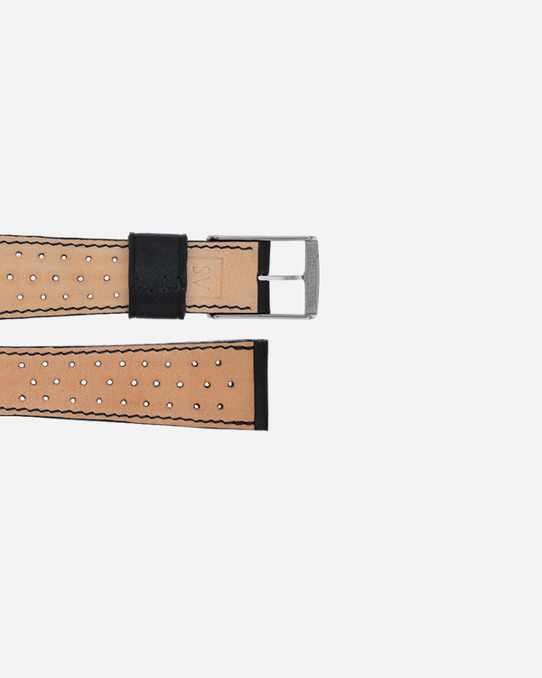 Black Racing Leather Watch Strap - Atelier del Sur