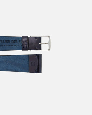Unlined Blue Shell Cordovan Watch Strap