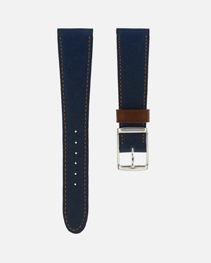 blue leather watch strap