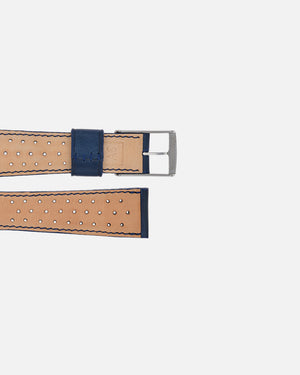 Blue Racing Leather Watch Strap