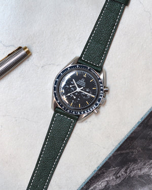 omega speedmaster with green watch strap