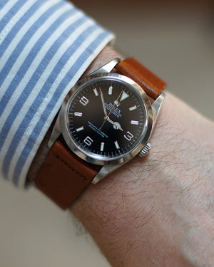 Faded Brown Leather Watch Strap