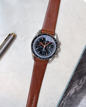 omega with Brown Leather Watch Strap