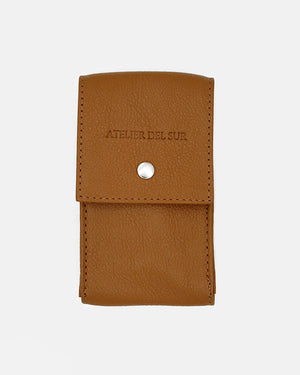 Honey Brown Leather Watch Pouch