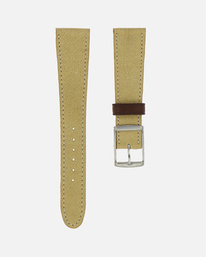 mustard leather watch strap