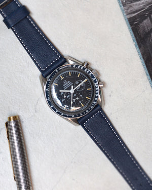 omega Navy Blue Boxed Stitch Watch Strap