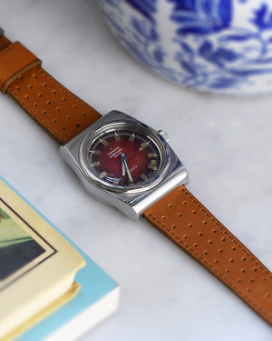 zenith with Brown Racing Leather Watch Strap