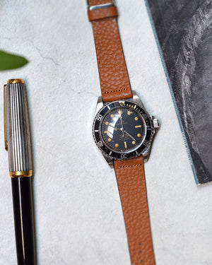 tudor 7928 submariner Textured Light Brown Watch Strap