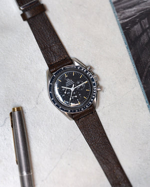 Vintage Brown Leather Watch Strap for omega speedmaster